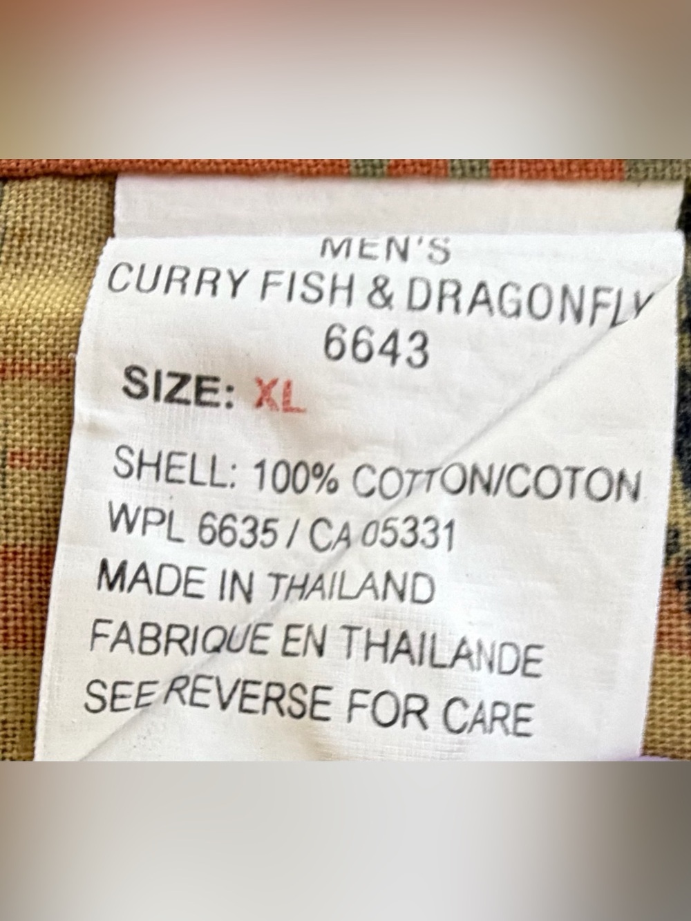 Woolrich Curry Fish & Dragonfly #6643 Short Sleeve Button Down Shirt Size XL - Picture 8 of 10